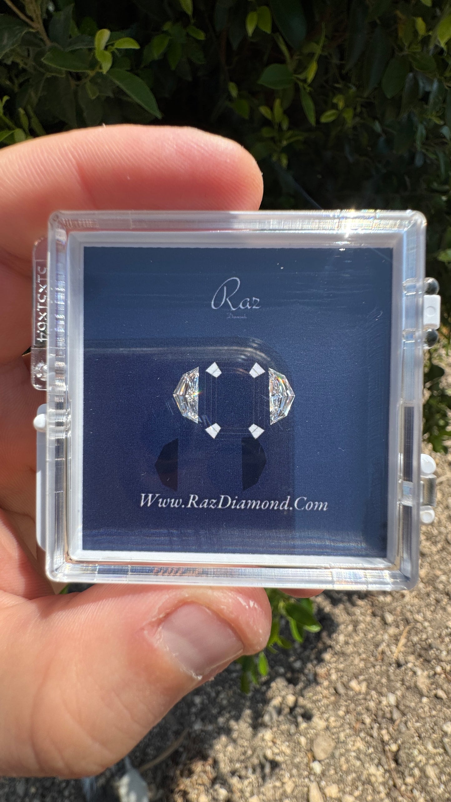 2St=0.55Ct Cadillac Pair Cut Side Stones Loose Natural Diamonds D-VVS-VS1