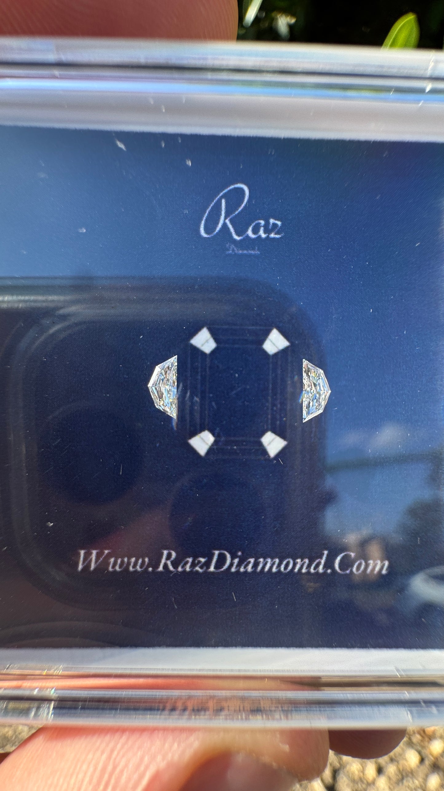 2St=0.17Ct Cadillac Pair Cut Side Stones Loose Natural Diamonds E-F-VVS