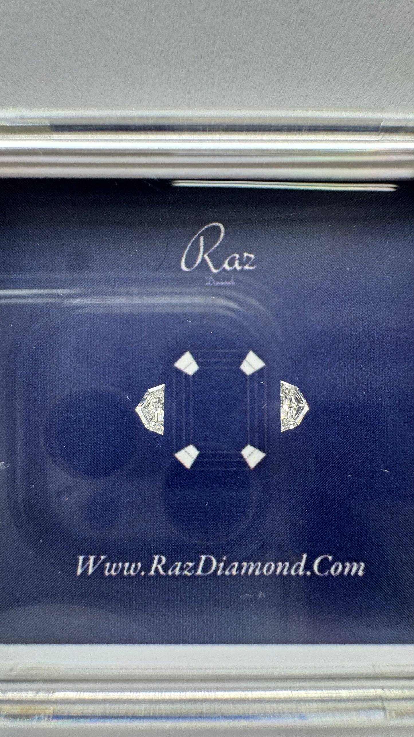 2St=0.21Ct Cadillac Pair Cut Side Stones Loose Natural Diamonds K-VS-SI