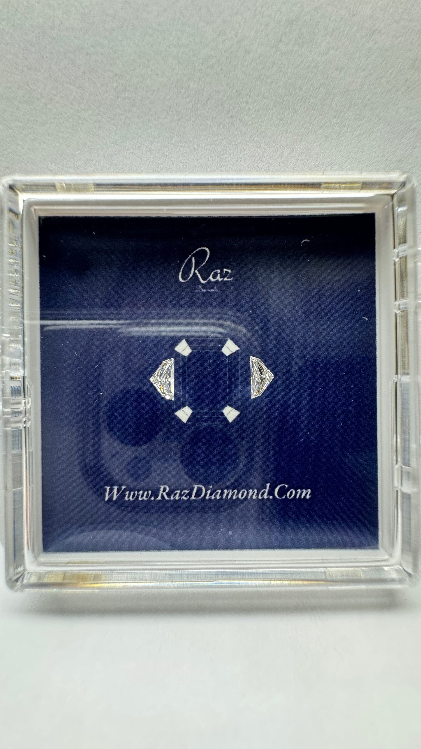 2St=0.30Ct Cadillac Pair Cut Side Stones Loose Natural Diamonds F-VVS-VS1