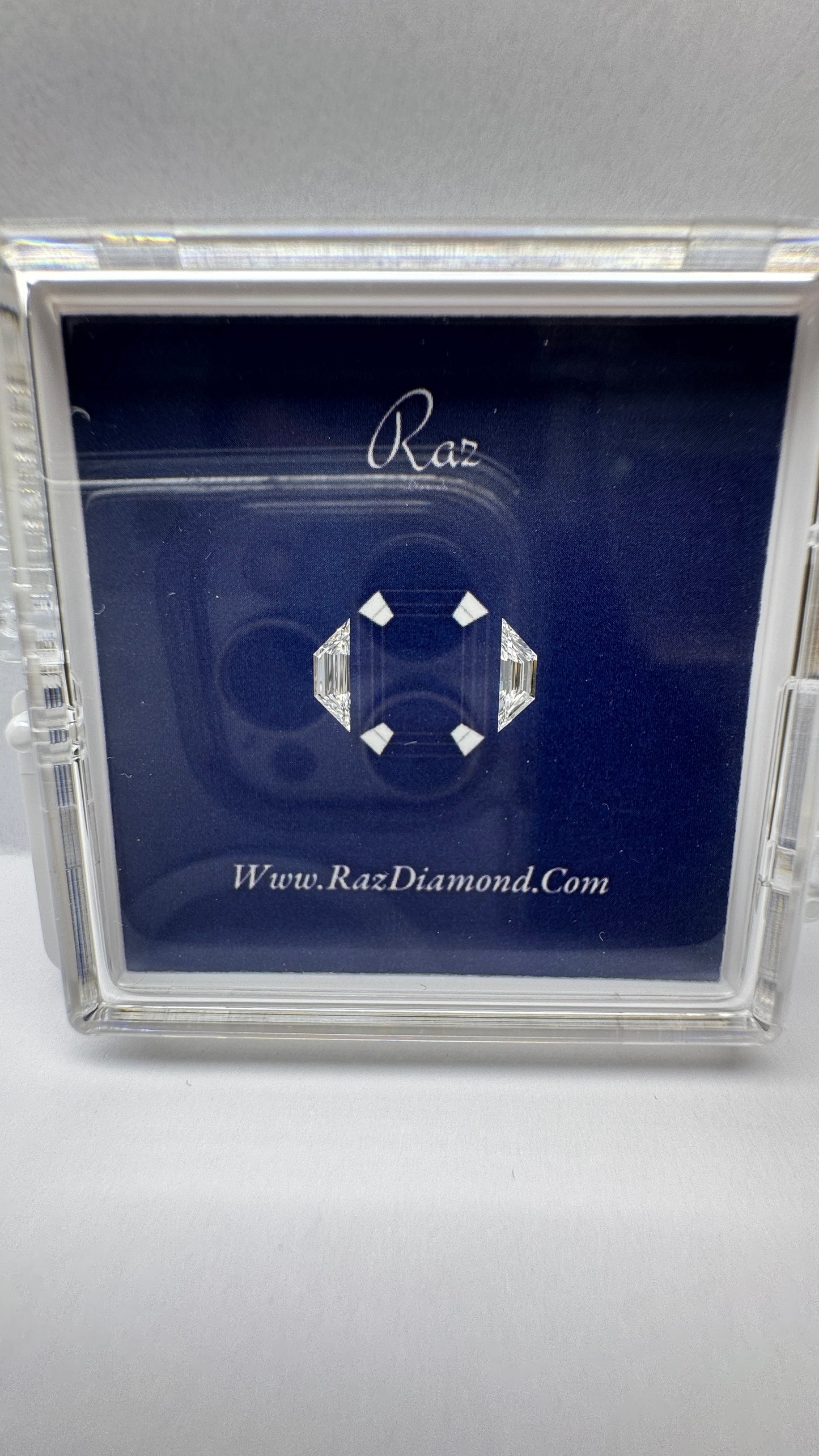 2St=0.43Ct Trapze Cut Pairs Side Stones Loose Natural Diamonds D-F-VVS
