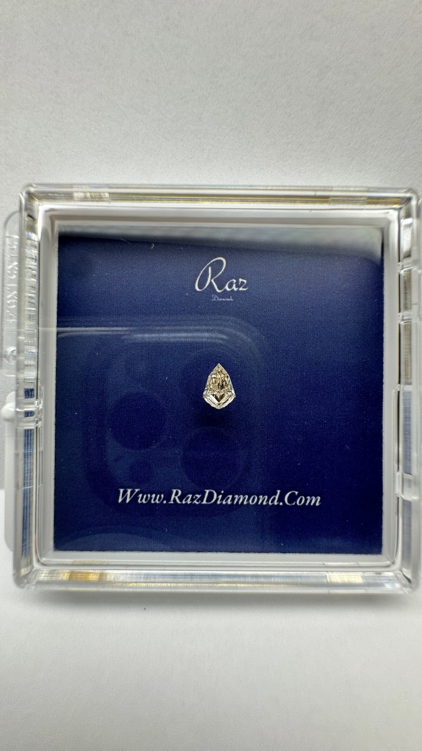 0.44Ct Pear/Shield Cut Loose Natural Diamonds Fancy Yellow Brown-VVS