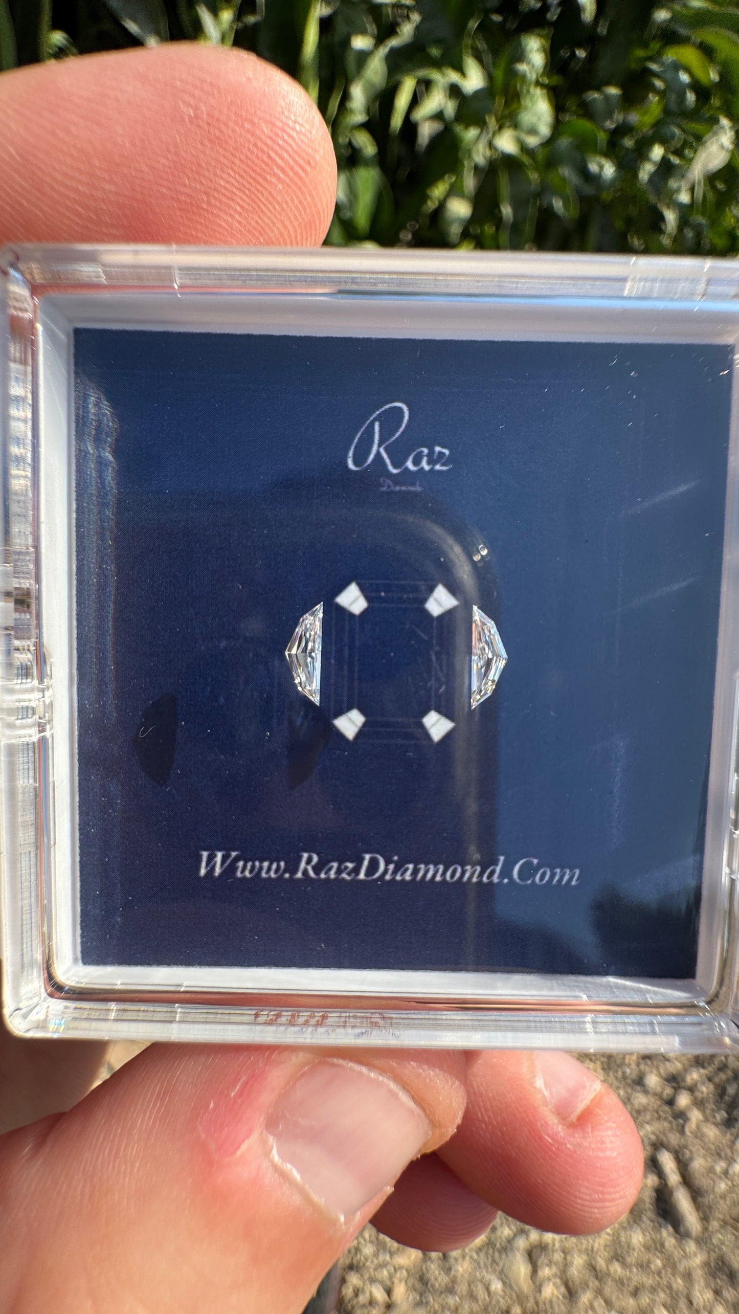 2St=0.22Ct Cadillac Pair Cut Side Stones Loose Natural Diamonds F-VVS-VS1