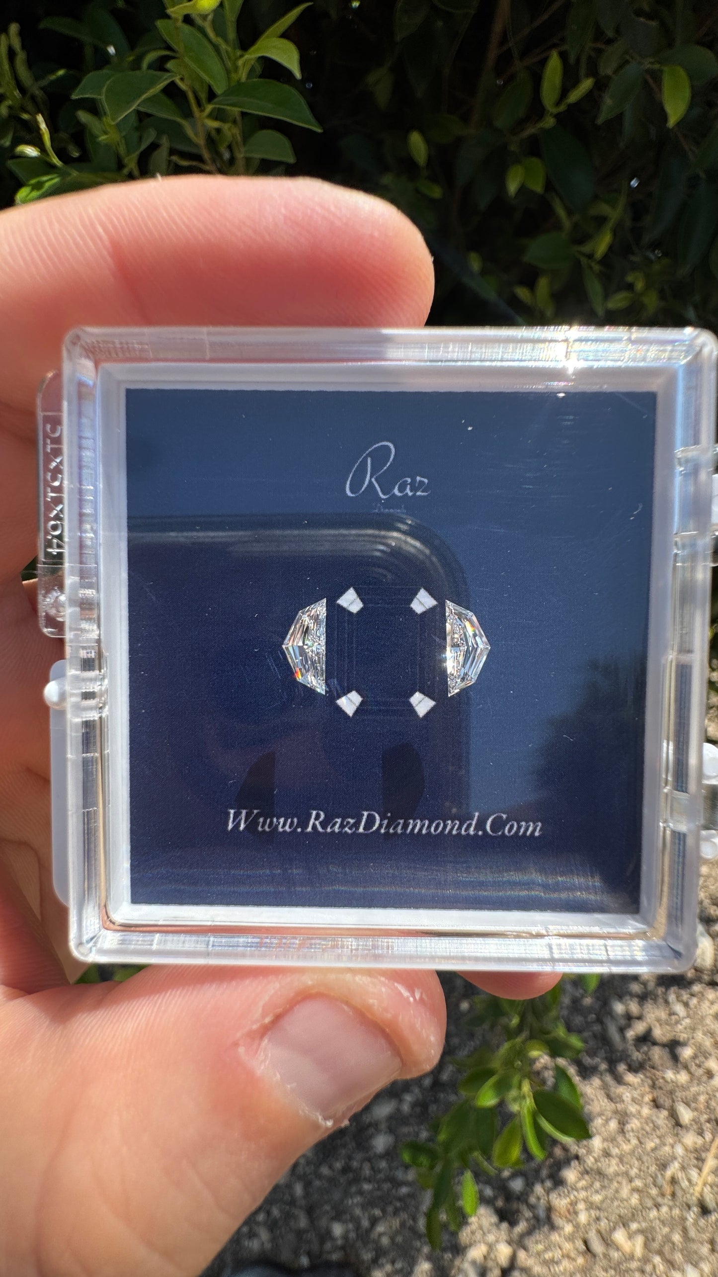 2St=0.55Ct Cadillac Pair Cut Side Stones Loose Natural Diamonds D-VVS-VS1