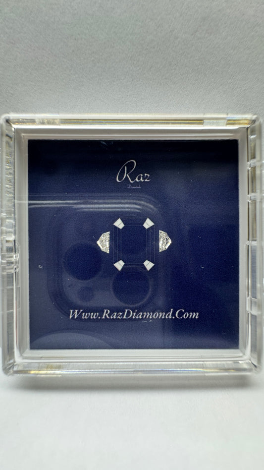 2St=0.21Ct Cadillac Pair Cut Side Stones Loose Natural Diamonds K-VS-SI
