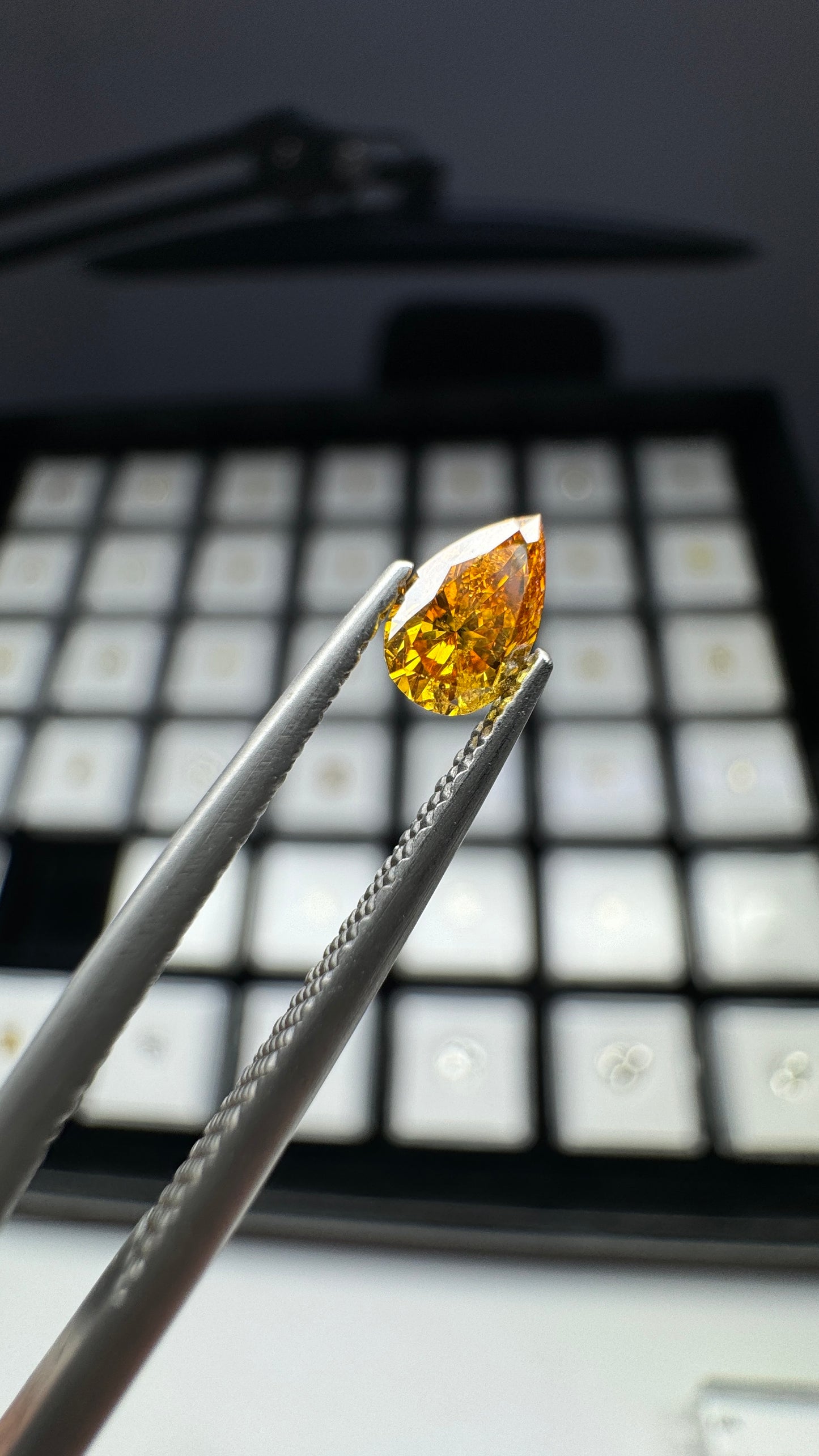0.30Ct Pear Cut Fancy Deep Yellow Orange SI2 - GIA - Zimmi
