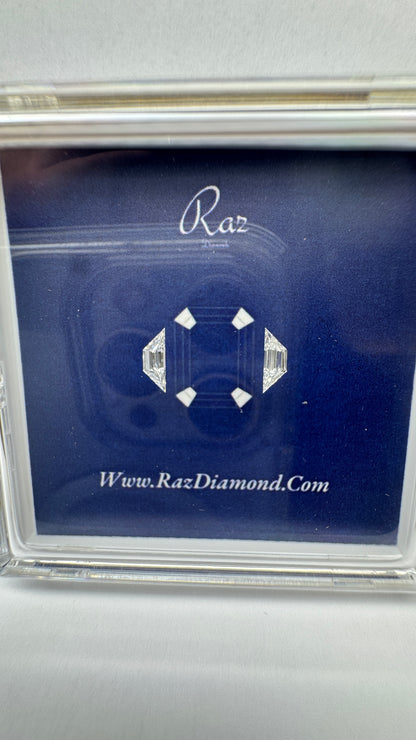 2St=0.35Ct Trapze Cut Pairs Side Stones Loose Natural Diamonds D-F-VS1