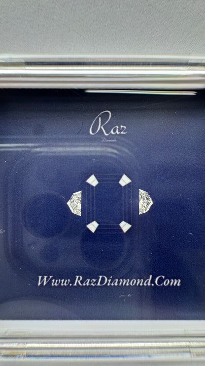 2St=0.21Ct Cadillac Pair Cut Side Stones Loose Natural Diamonds K-VS-SI