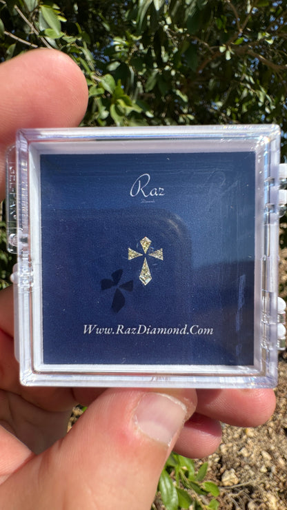 4St=0.25Ct Diamond Set Cross Loose Natural Diamonds Fancy Intenes Yellow-VVS-VS1