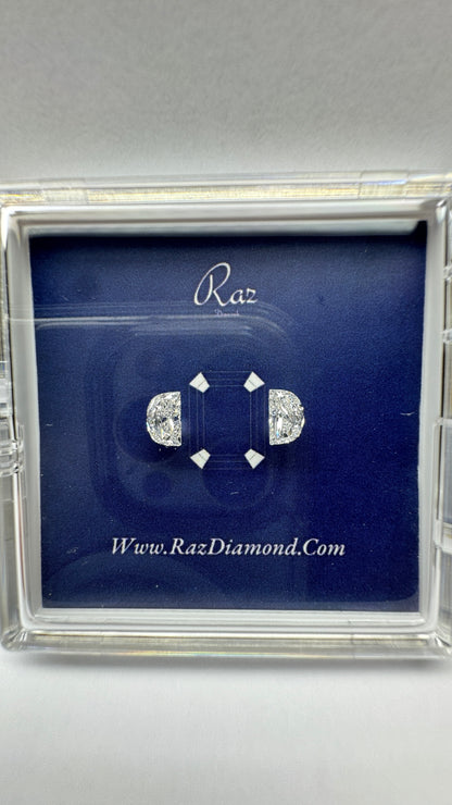 2St=1.10Ct Half Moon Cut Loose Natural Diamonds F-VS-SI | GIA