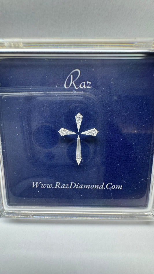 4St=0.31Ct Diamond Set Cross Loose Natural Diamonds D-E-VVS-VS1