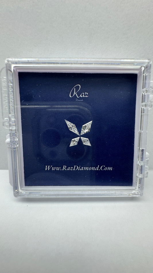 4St=0.51Ct Diamond Set Butterfly/Lozenge Cut Loose Natural Diamonds D-F-VVS-VS