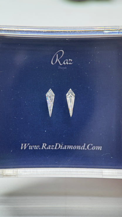 2St=0.65Ct Kite Pair Cut Side Stones Loose Natural Diamonds F-G-VS-SI1