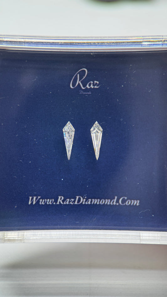 2St=0.65Ct Kite Pair Cut Side Stones Loose Natural Diamonds F-G-VS-SI1