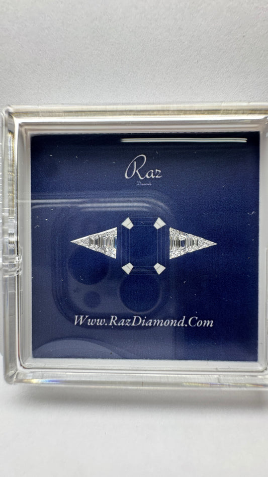 6St=0.86Ct Diamond Set Trapze Loose Natural Diamonds D-VVS-VS1