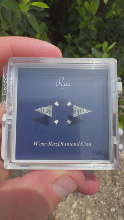 6St=0.86Ct Diamond Set Trapze Loose Natural Diamonds D-VVS-VS1