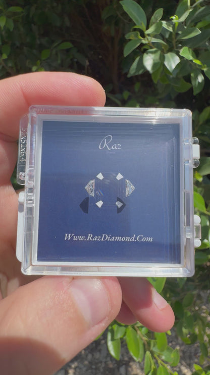 2St=0.30Ct Cadillac Pair Cut Side Stones Loose Natural Diamonds F-VVS-VS1