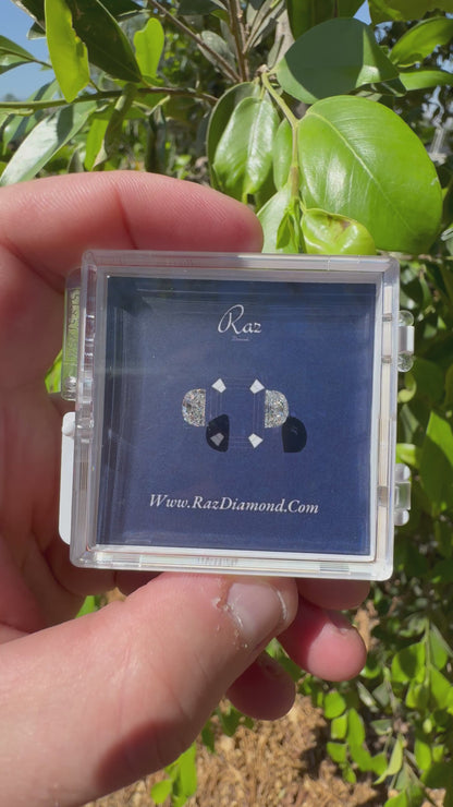 2St=1.10Ct Half Moon Cut Loose Natural Diamonds F-VS-SI | GIA