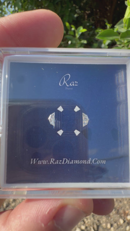 2St=0.17Ct Cadillac Pair Cut Side Stones Loose Natural Diamonds E-F-VVS