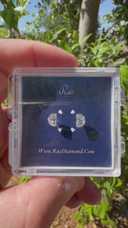 2St=1.56Ct Half Moon Cut Loose Natural Diamonds F-VS1 | GIA