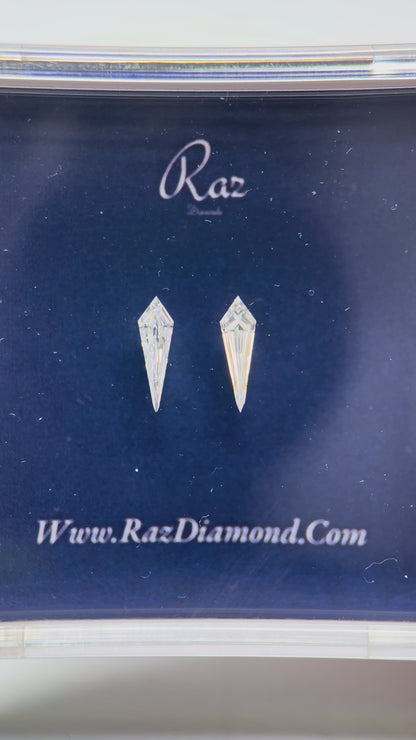 2St=0.65Ct Kite Pair Cut Side Stones Loose Natural Diamonds F-G-VS-SI1