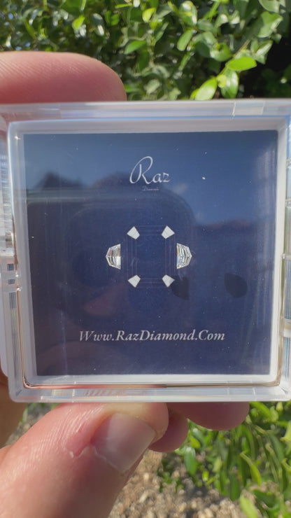 2St=0.27Ct Cadillac Pair Cut Side Stones Loose Natural Diamonds E-F-VVS