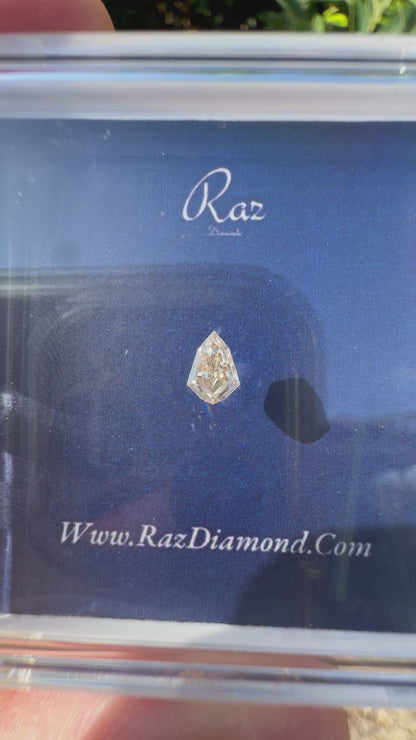 0.44Ct Pear/Shield Cut Loose Natural Diamonds Fancy Yellow Brown-VVS