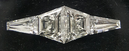 4 Stones=0.54Ct Side Stones Loose Set Trapze Shape Pairs Natural Diamonds H | VS-SI
