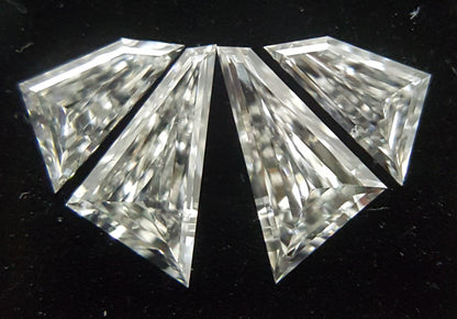 4 Stones=0.44Ct Side Stones Loose Set Mitznft Shape Pairs Natural Diamonds H | VVS