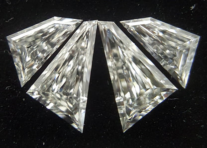 4 Stones=0.44Ct Side Stones Loose Set Mitznft Shape Pairs Natural Diamonds H | VVS