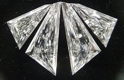 4 Stones=0.50Ct Side Stones Loose Set Mitznft Shape Pairs Natural Diamonds D | VS