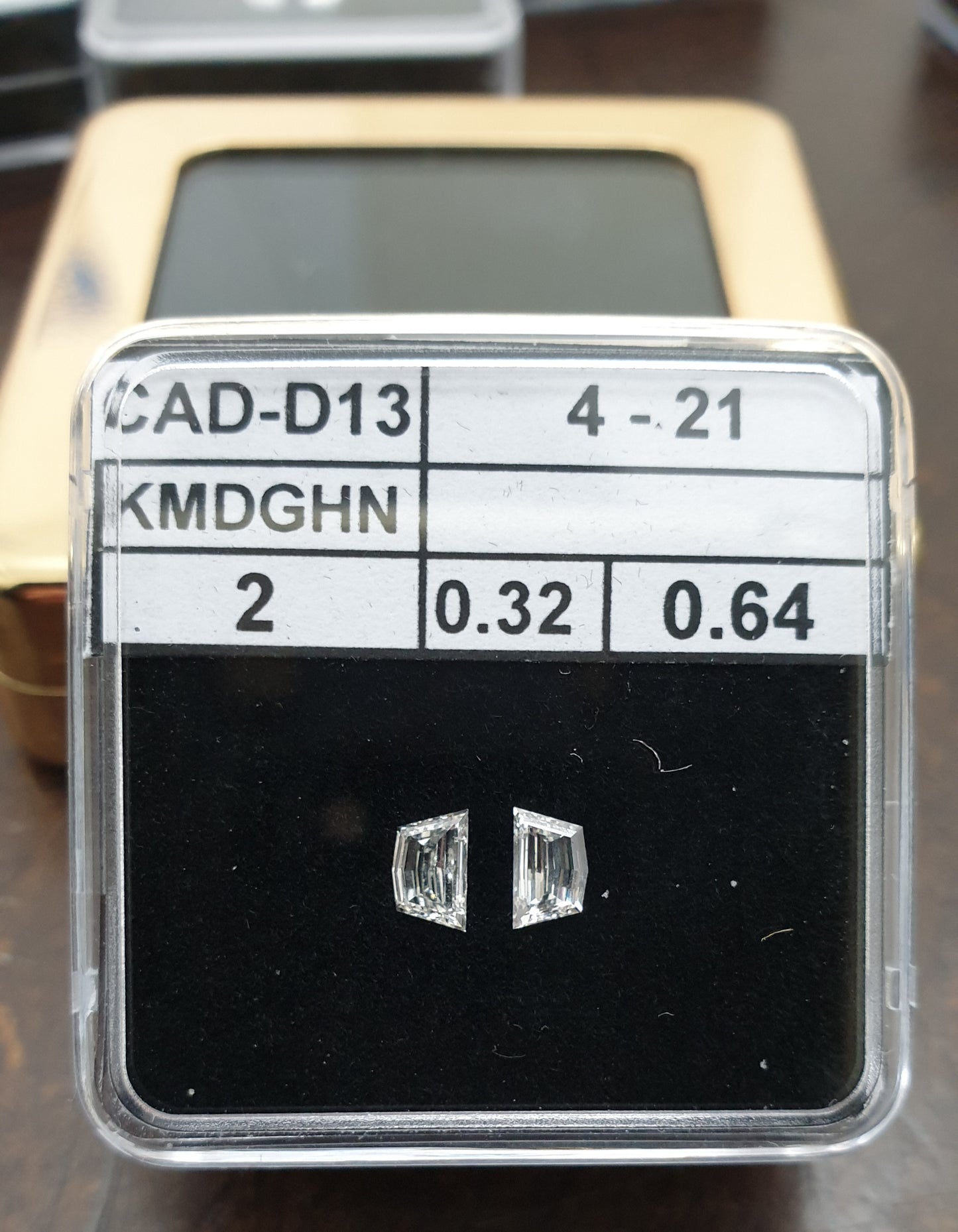2St=0.64Ct Loose Cadilac Pairs Shape Natural Diamonds G-VS1