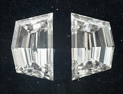 2St=0.71Ct Loose Cadilac Pairs Shape Natural Diamonds F-VVS