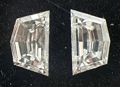 2St=0.50Ct Loose Cadilac Pairs Shape Natural Diamonds H-VS1